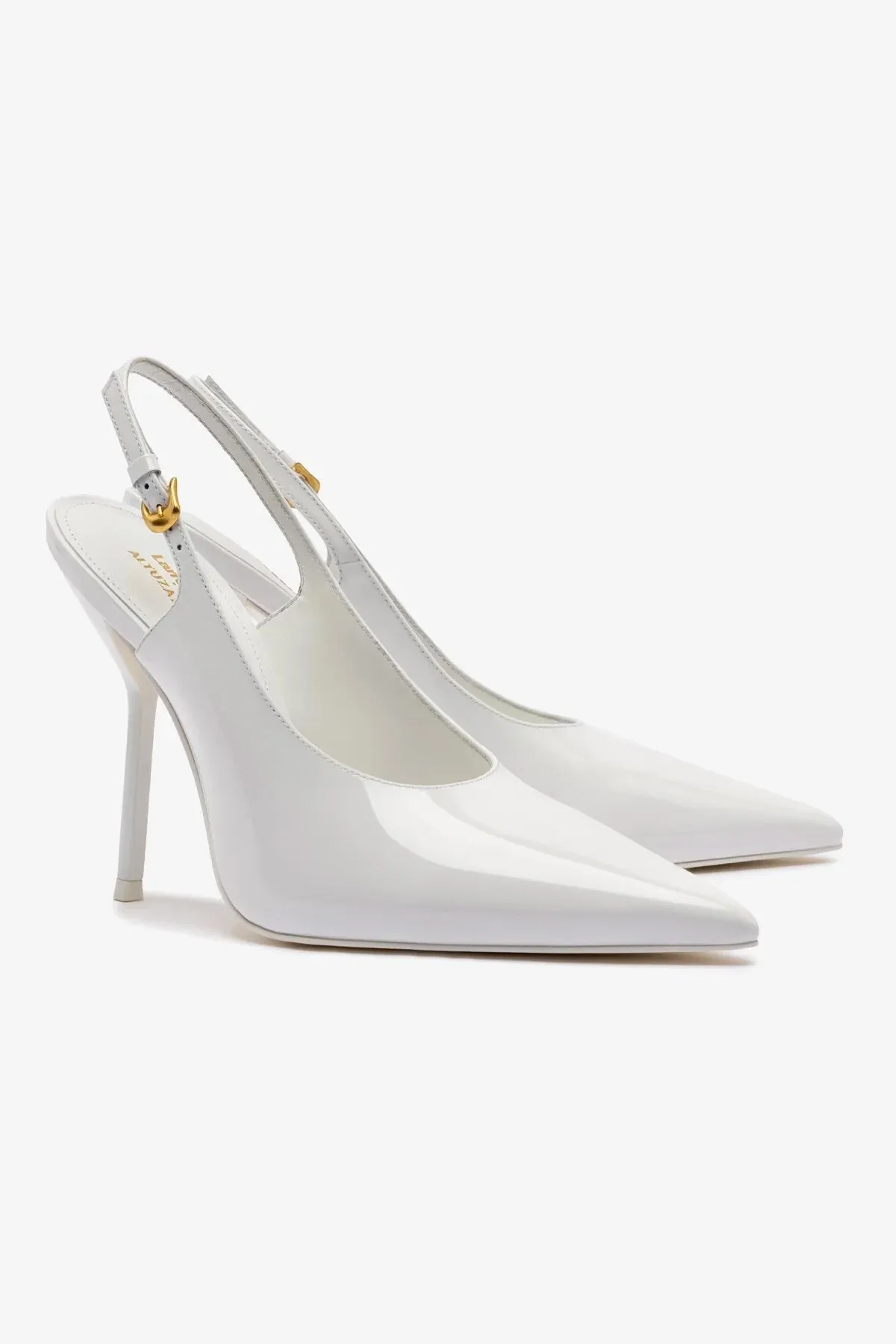 Larroud x Altuzarra Pump In White Patent Leather