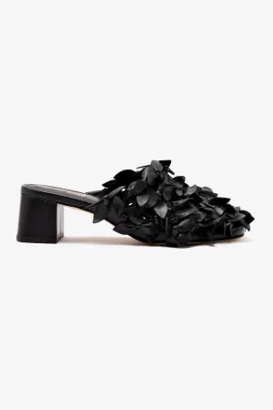 Larroud x Jonathan Cohen Dew Drop Mule In Black Leather