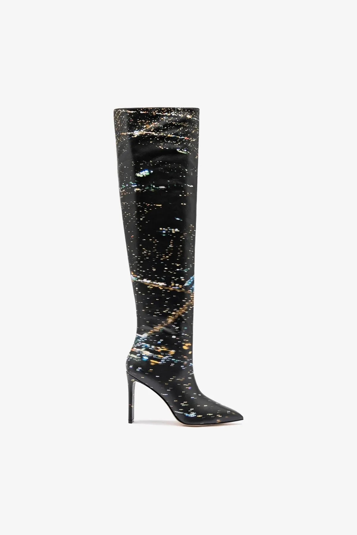 Larroud x Libertine Boot In Black LAX Printed Leather