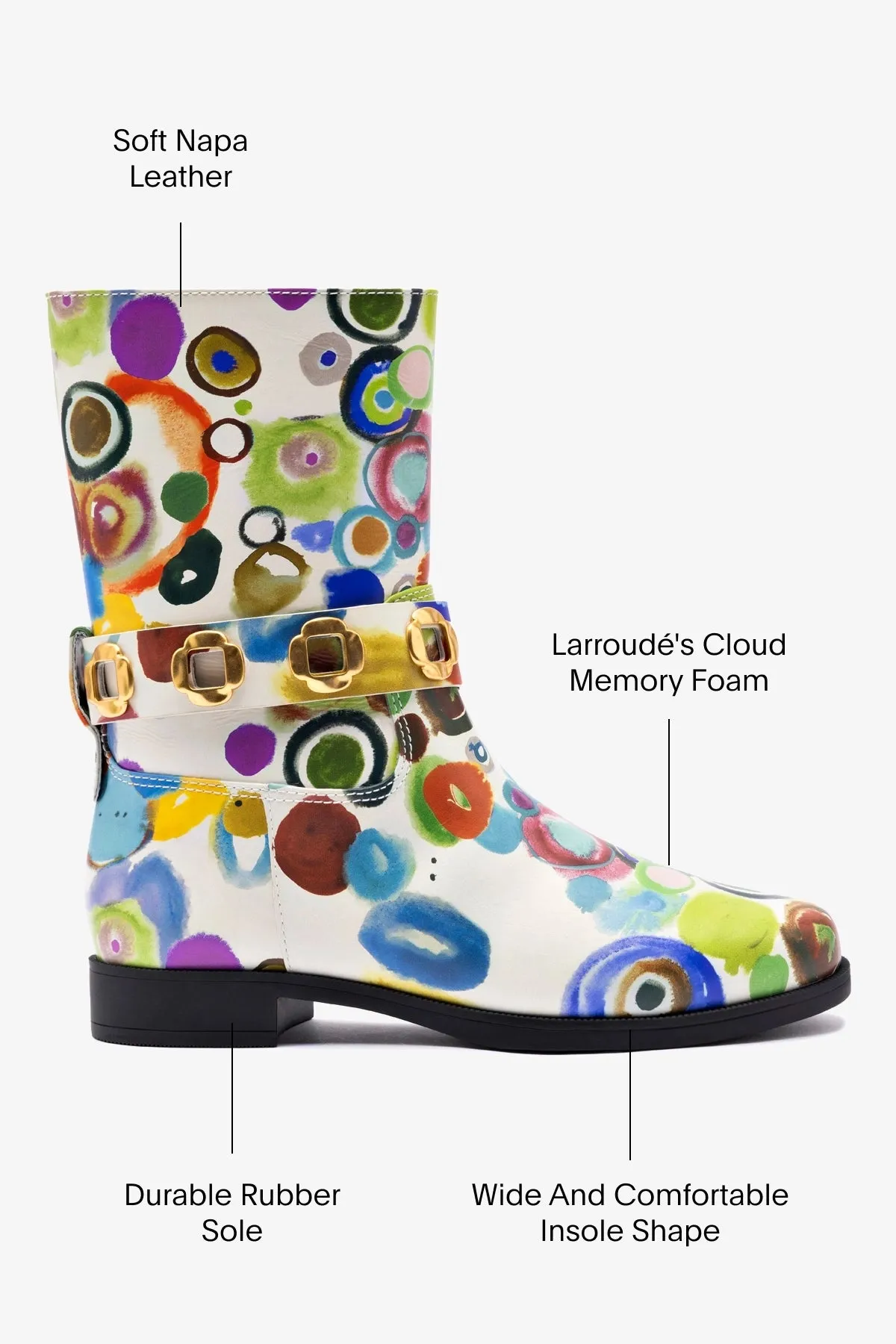 Larroud x Libertine Milan Flat Bootie In JH Gouache