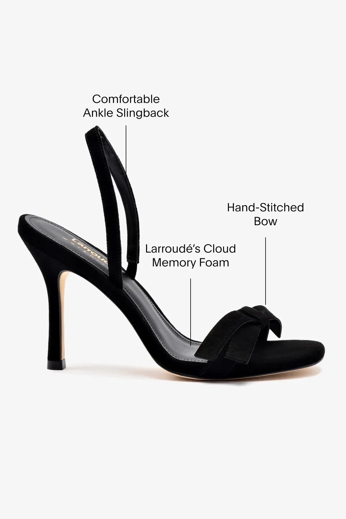 Larroud x Markarian Sandal In Black Suede