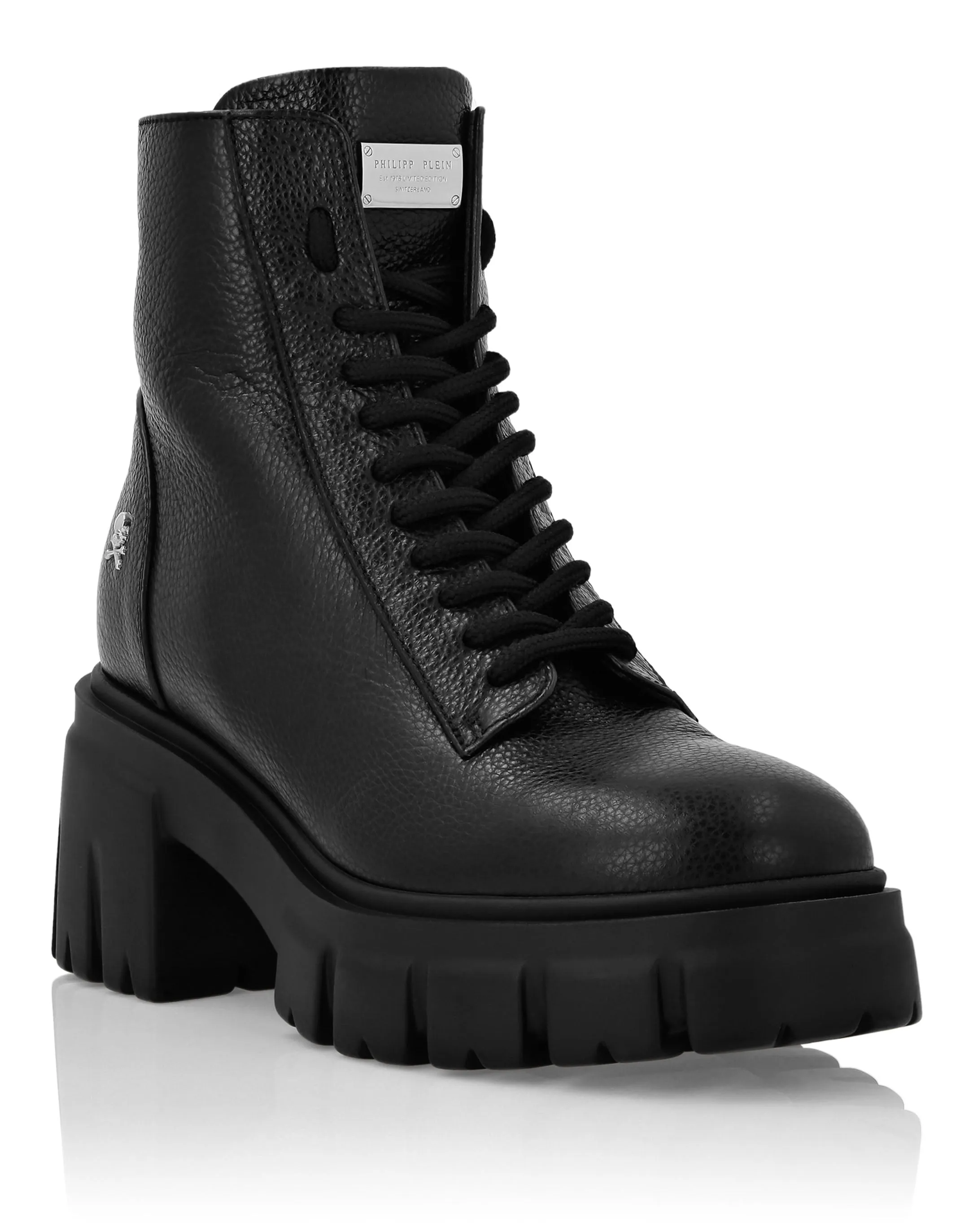Leather Boots  with shearling inside Iconic Plein