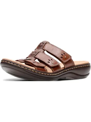 Leisa Spring Womens Leather Slip On Slide Sandals