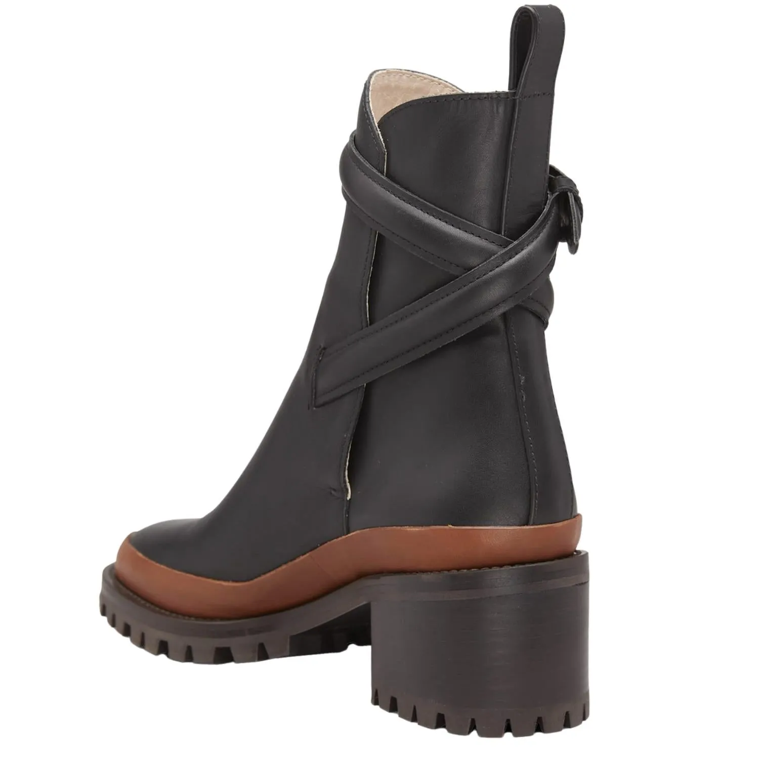 Lennox Buckle Ankle Boot In Noir