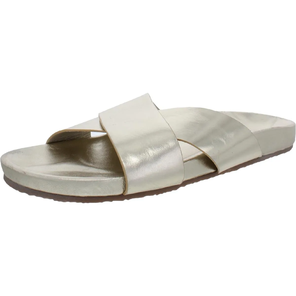 Lighthearted Womens Leather Slide Sandals