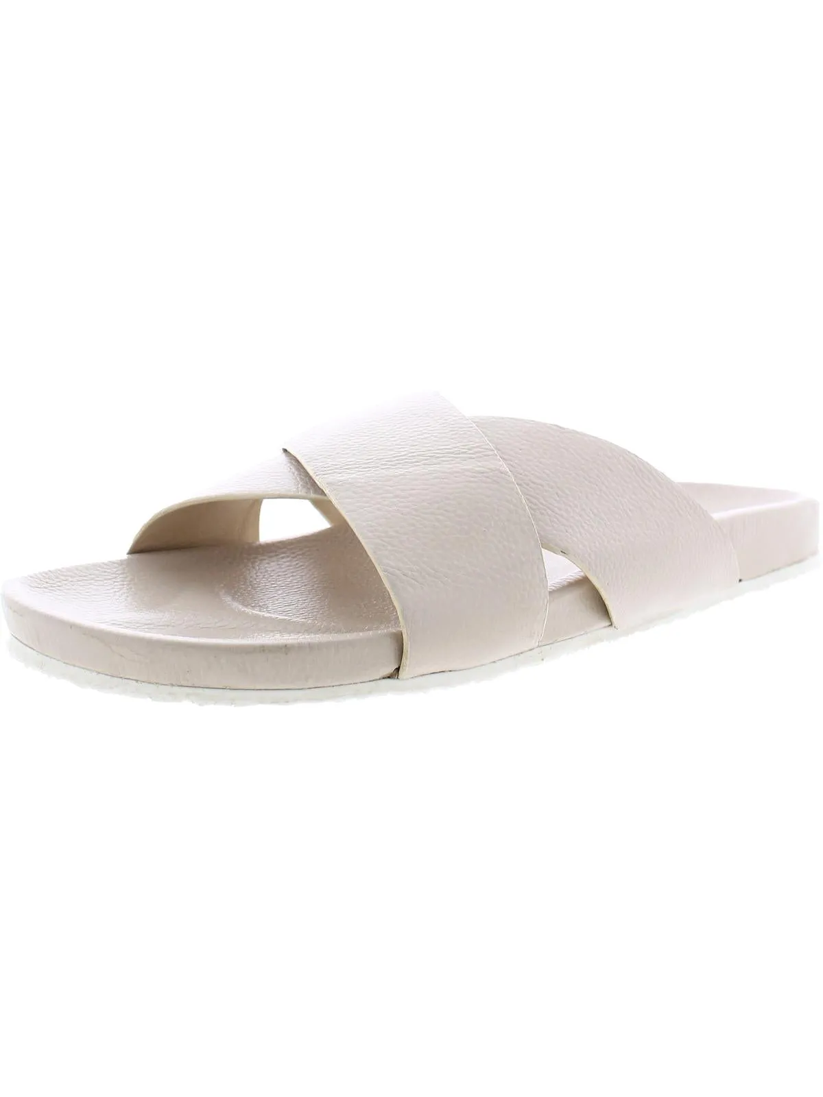 Lighthearted Womens Leather Slide Sandals