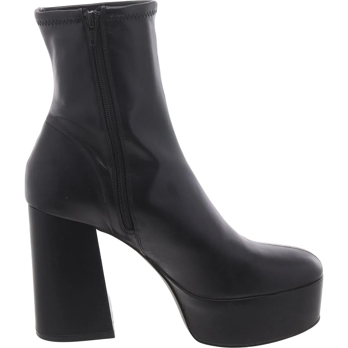 Lilly Womens Zip Up Stiletto Mid-Calf Boots