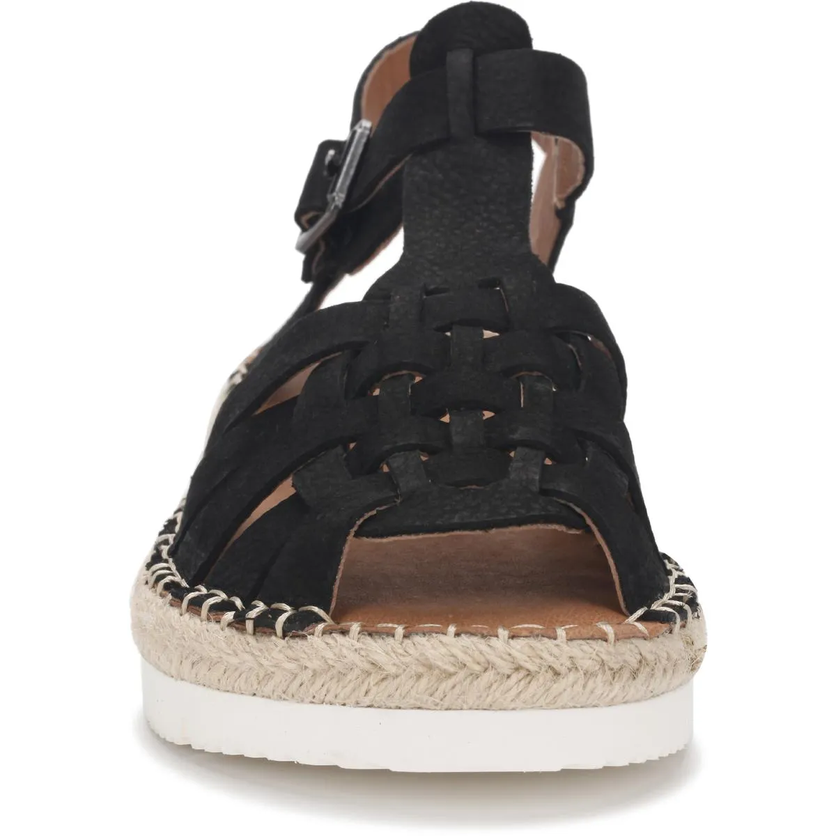 Lizzy Womens Leather Flat T-Strap Sandals