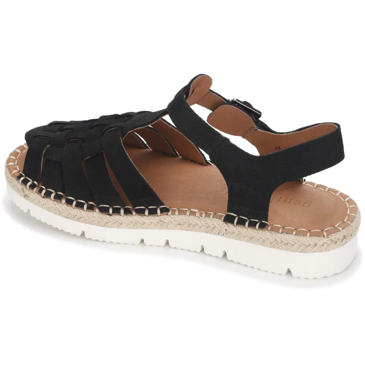Lizzy Womens Leather Flat T-Strap Sandals