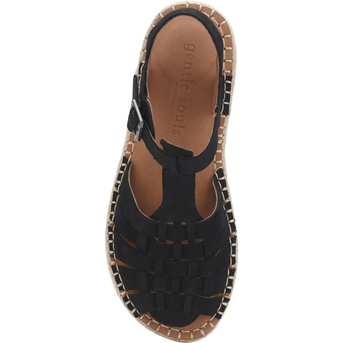 Lizzy Womens Leather Flat T-Strap Sandals
