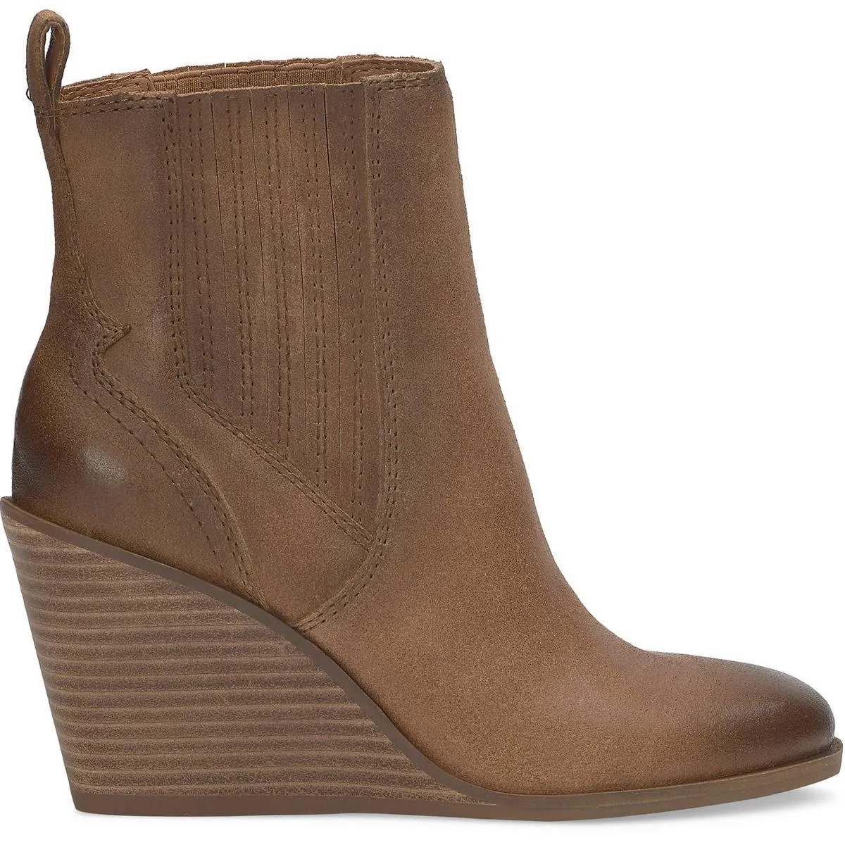 LKWILANO Womens Laceless Leather Ankle Boots