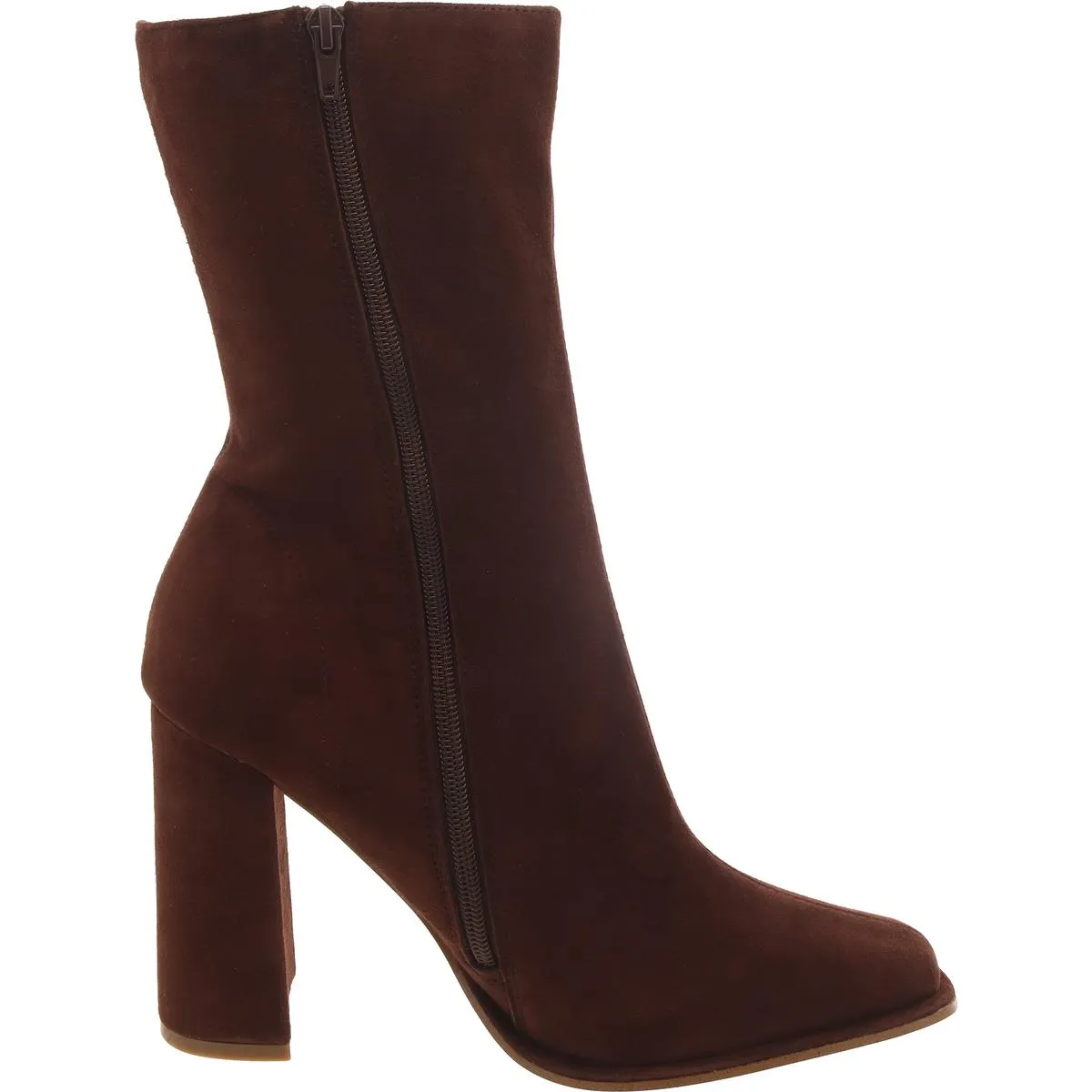 Lockwood Womens Faux Suede Square Toe Mid-Calf Boots
