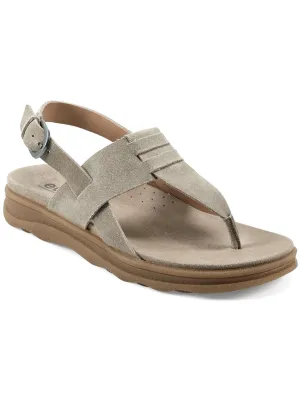 Luciana 8 Womens Suede Thong Slingback Sandals