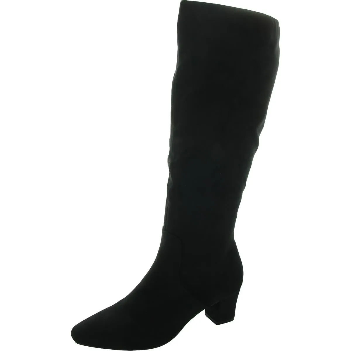 Lyyric Womens Zipper Microfiber Knee-High Boots