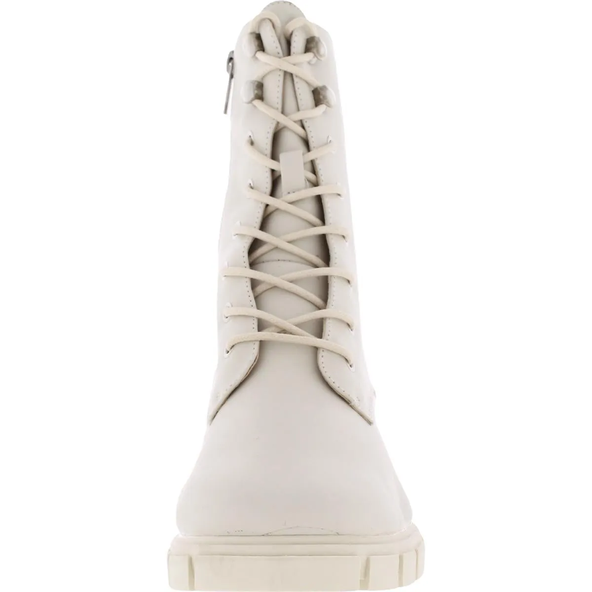 Madelynn Womens Faux Leather Ankle Combat & Lace-up Boots