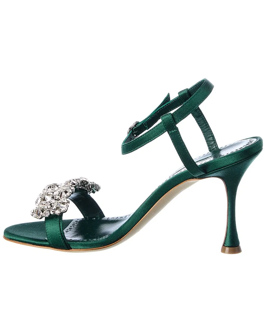 Manolo Blahnik Finah 90 Satin Sandal