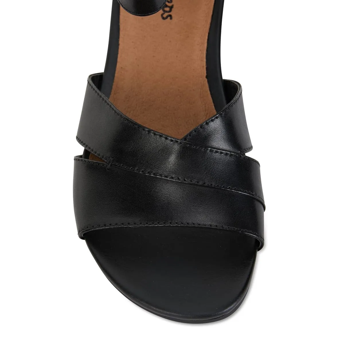 Martha Heel in Black Leather
