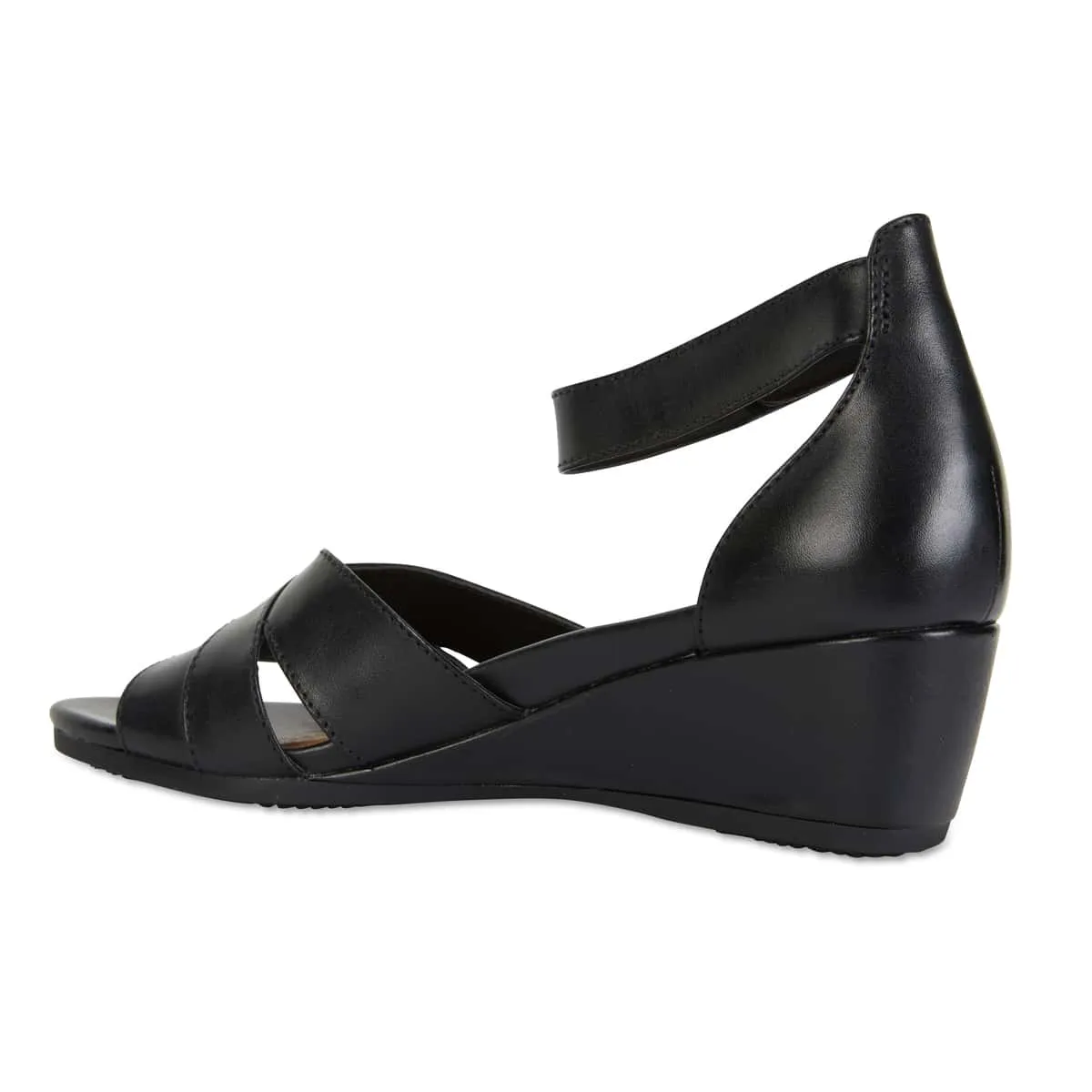 Martha Heel in Black Leather