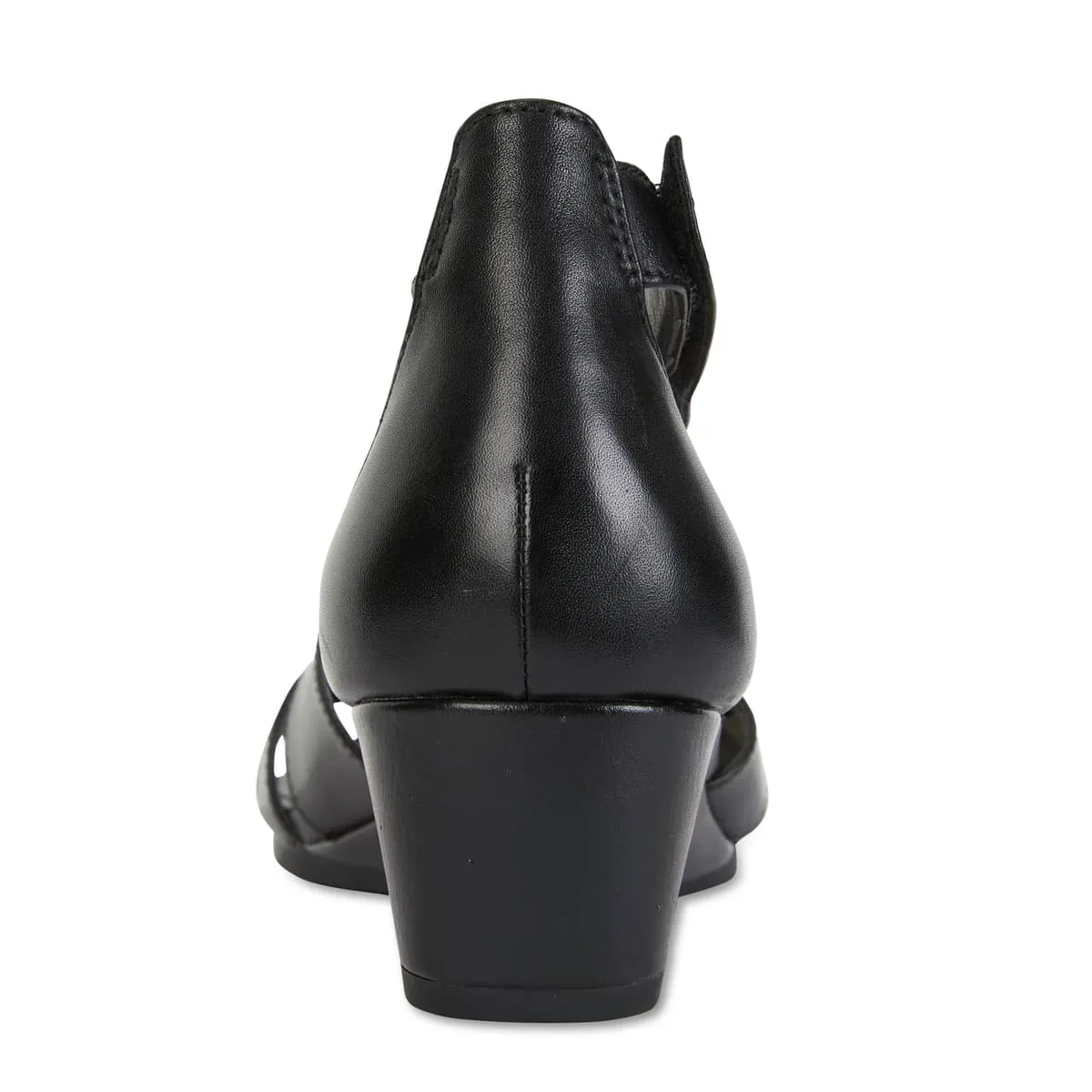Martha Heel in Black Leather