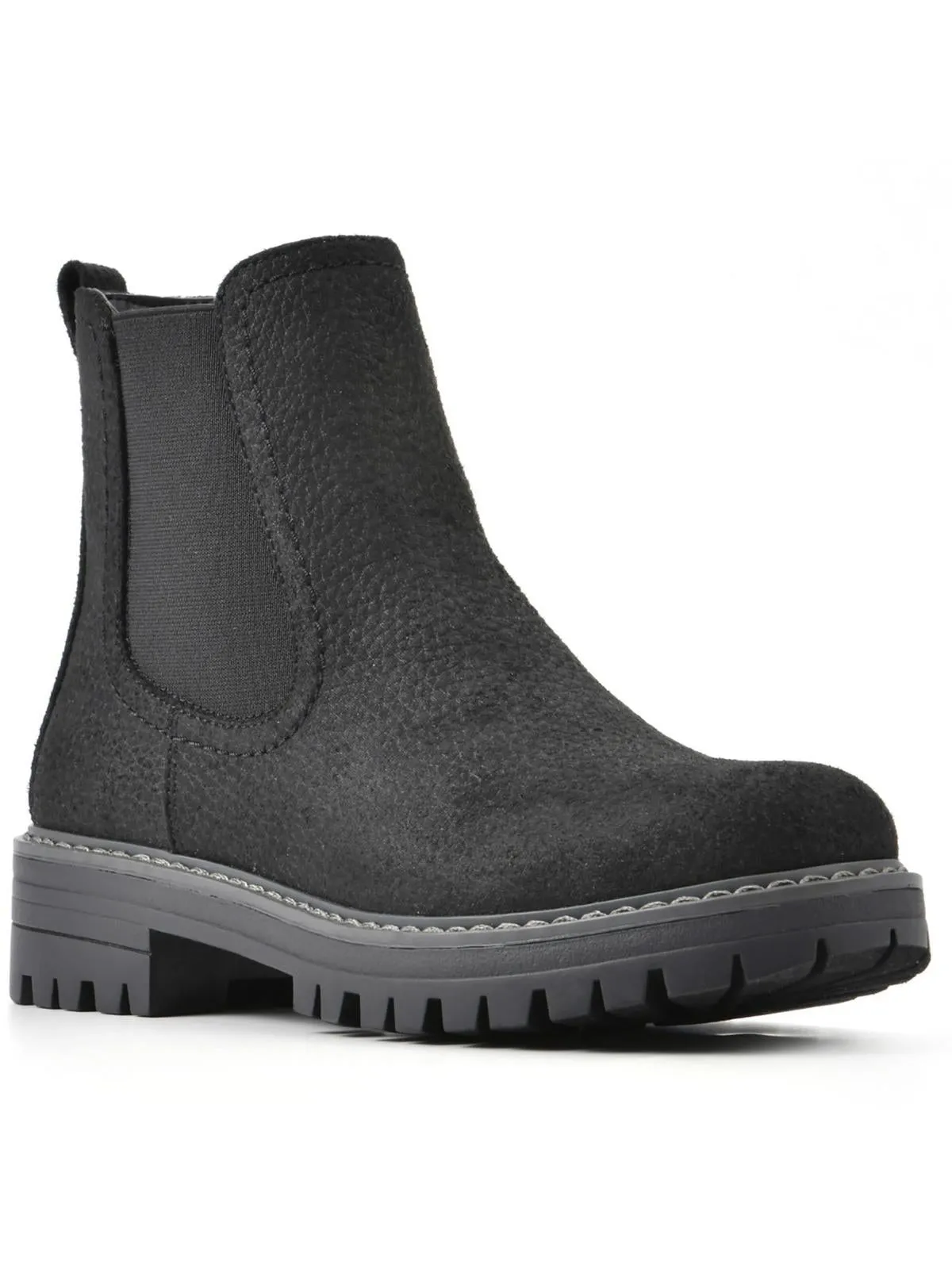Mastery Womens Faux Suede Stretch Chelsea Boots