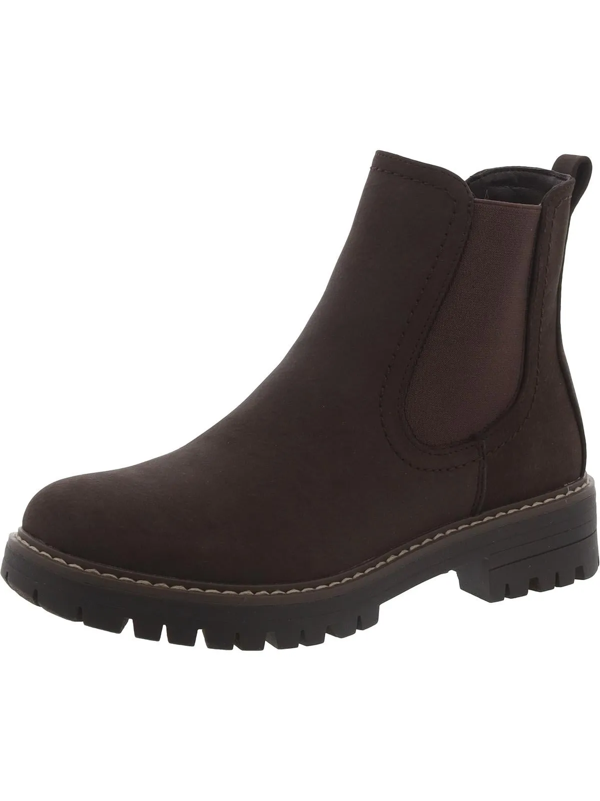 Mastery Womens Faux Suede Stretch Chelsea Boots