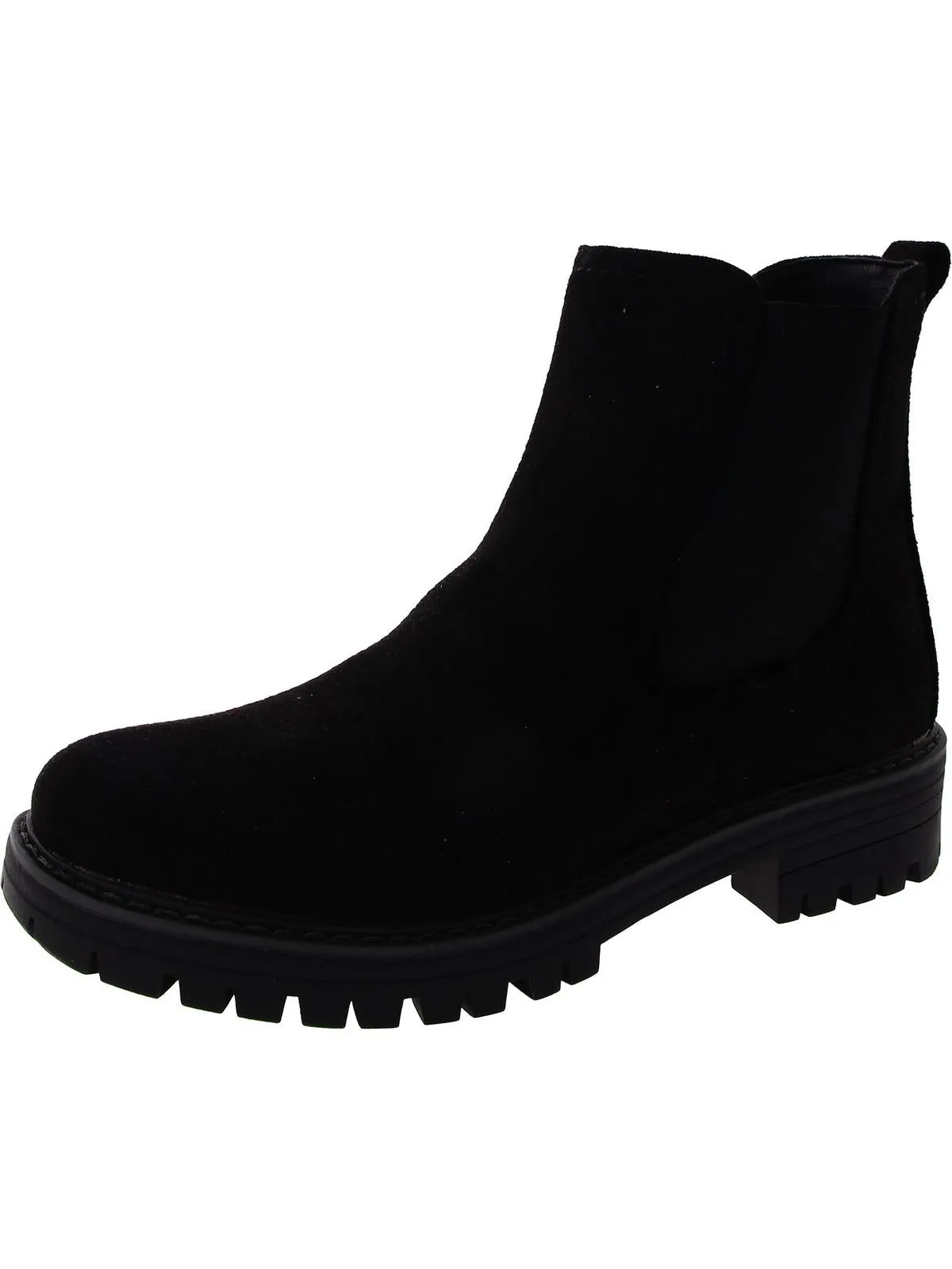 Mastery Womens Faux Suede Stretch Chelsea Boots
