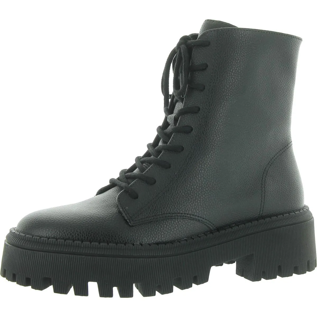 MAYA Womens Pull On Lug Sole Combat & Lace-Up Boots
