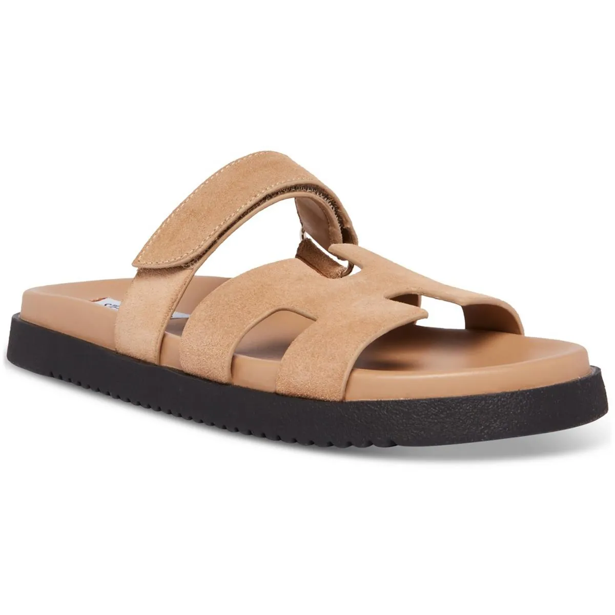 Mayven Womens Suede Adjustable Slide Sandals