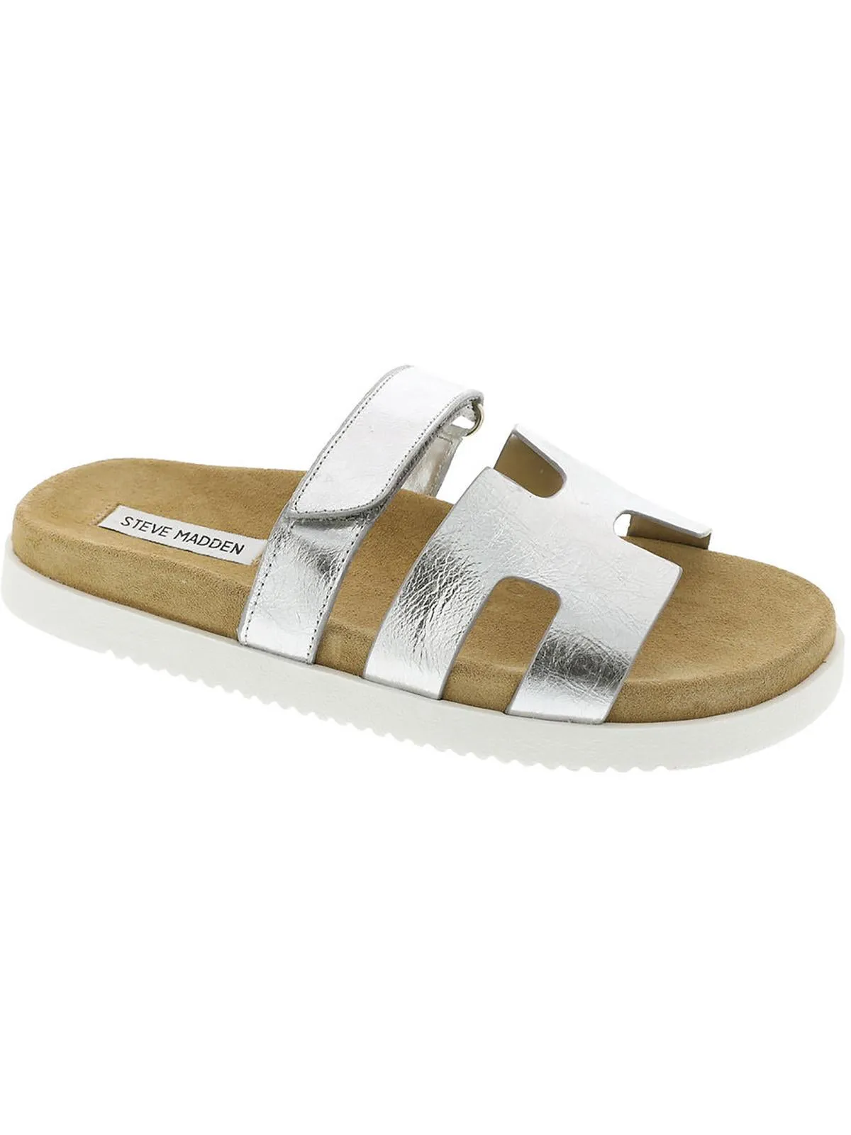 Mayven Womens Suede Adjustable Slide Sandals
