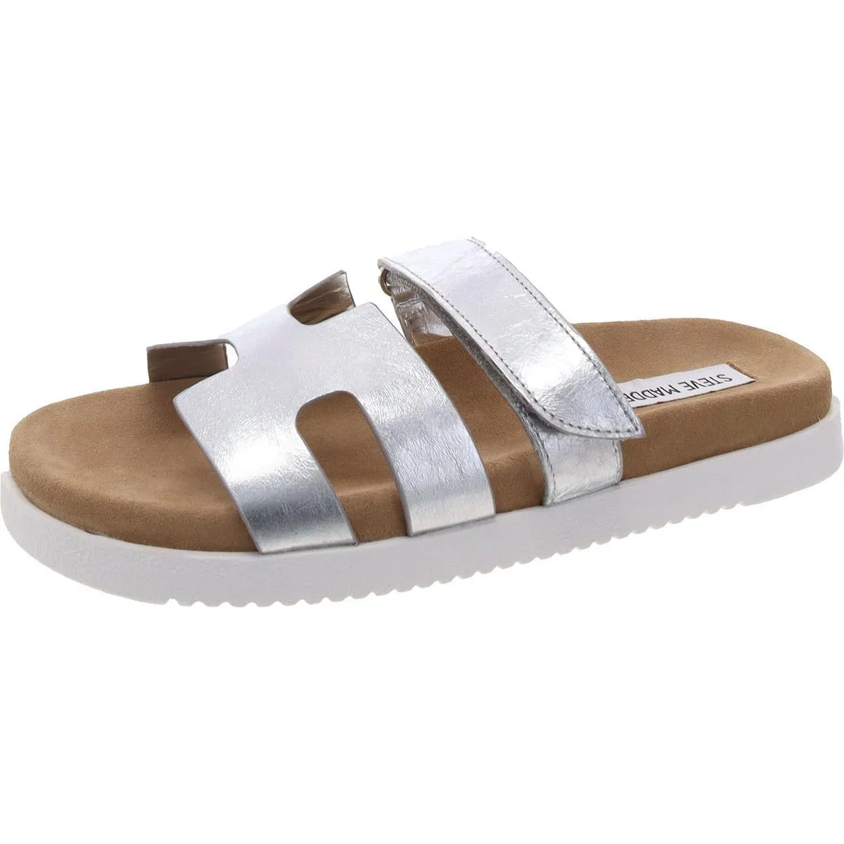 Mayven Womens Suede Adjustable Slide Sandals