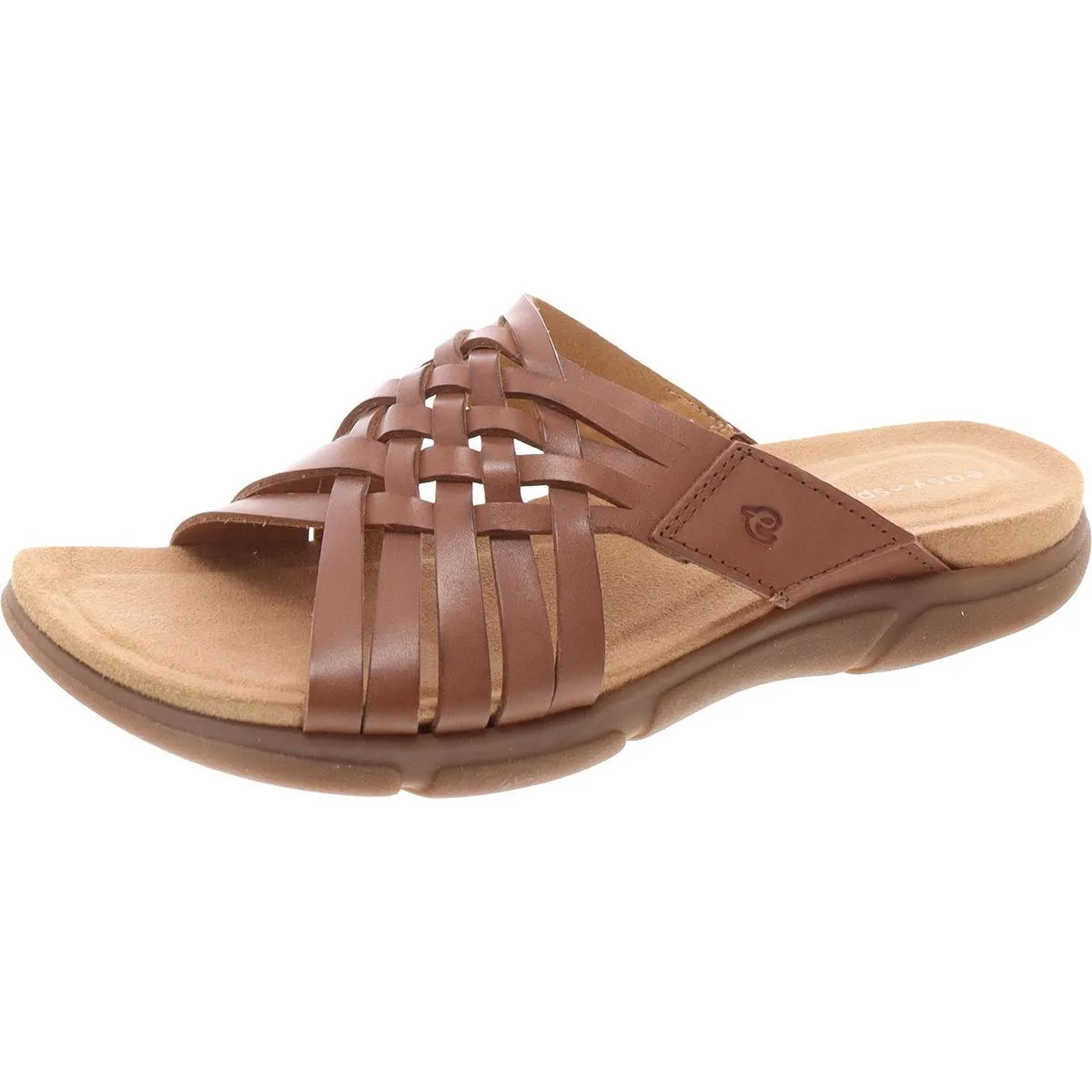 Meadow Womens Leather Slip On Huarache Sandals
