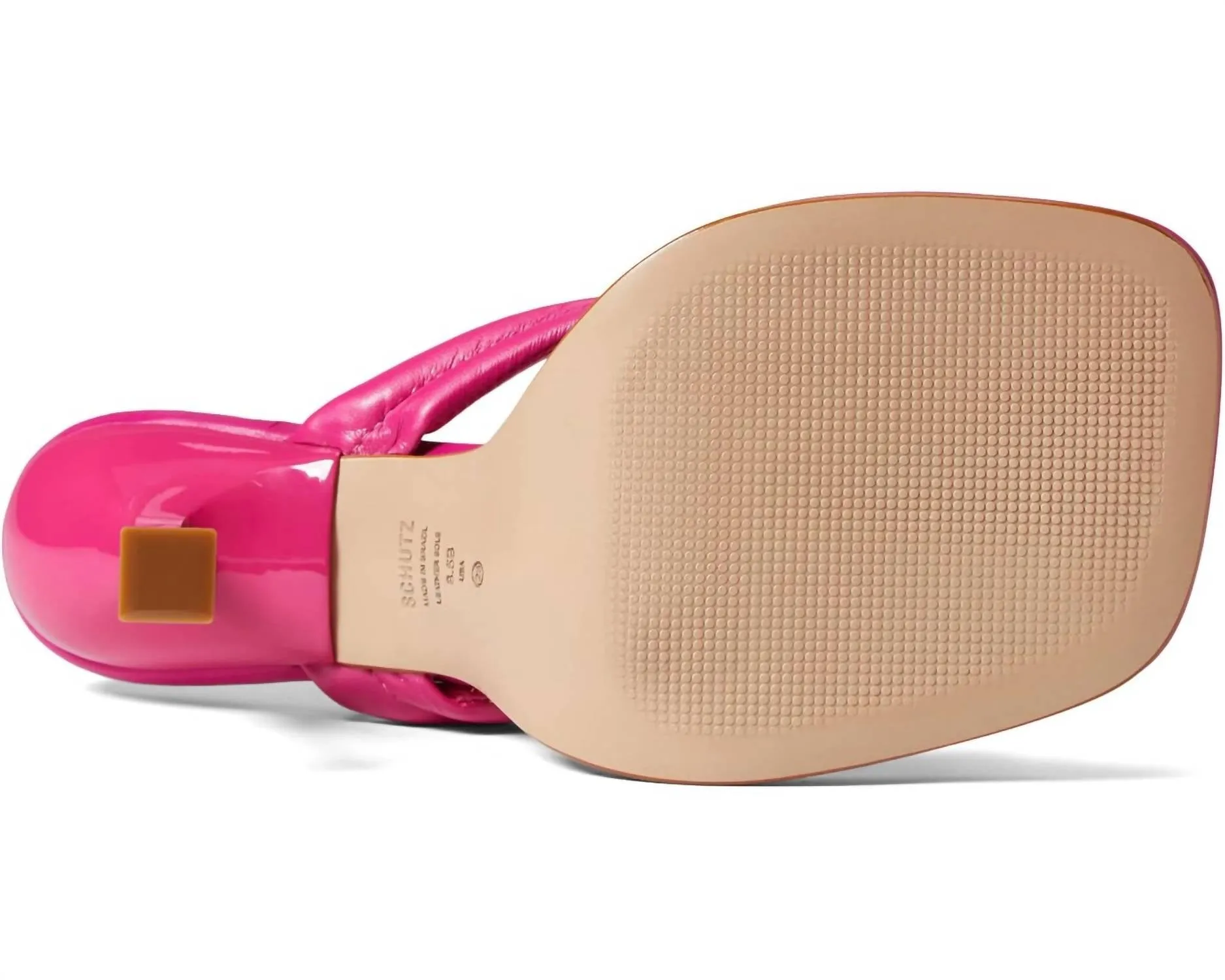 Meghan Ankle Tie Sandals In Hot Pink / Transparent