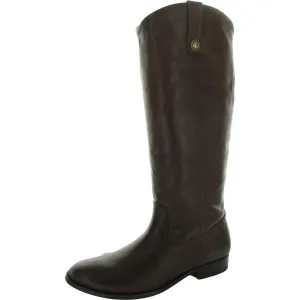 Melissa Button Womens Leather Knee-High Riding Boots