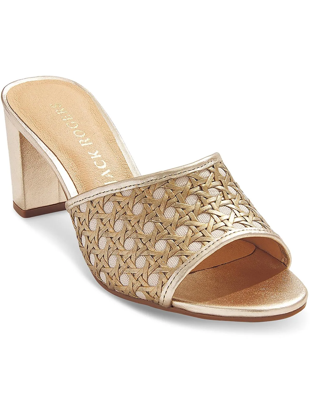 Merrain Caning Womens Slip-On Slide Heels