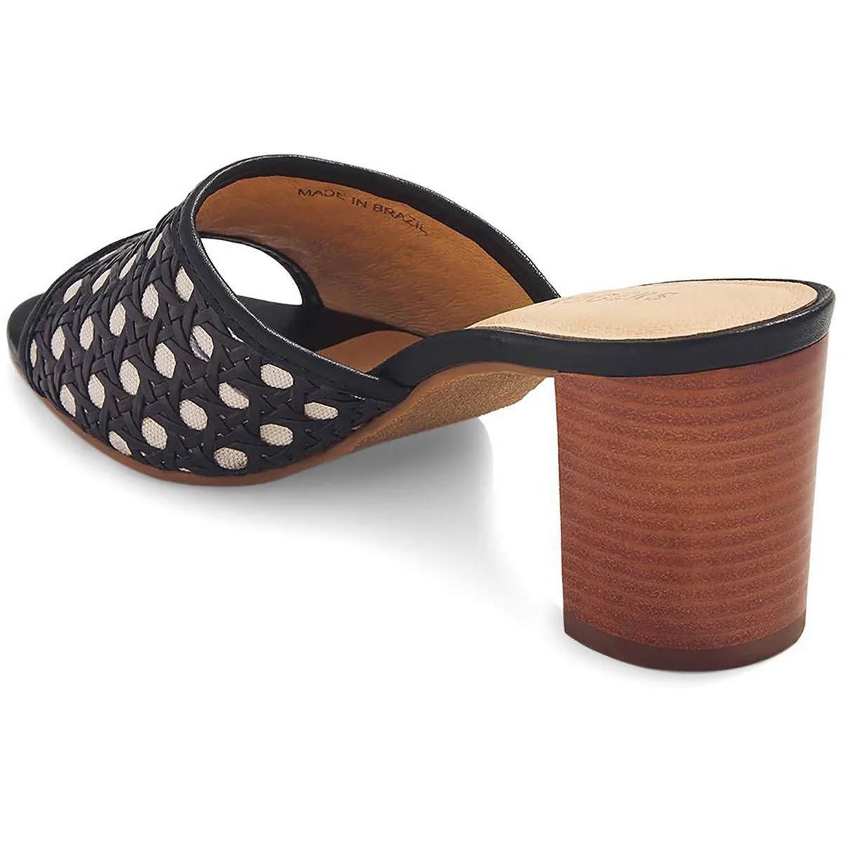 Merrain Caning Womens Slip-On Slide Heels