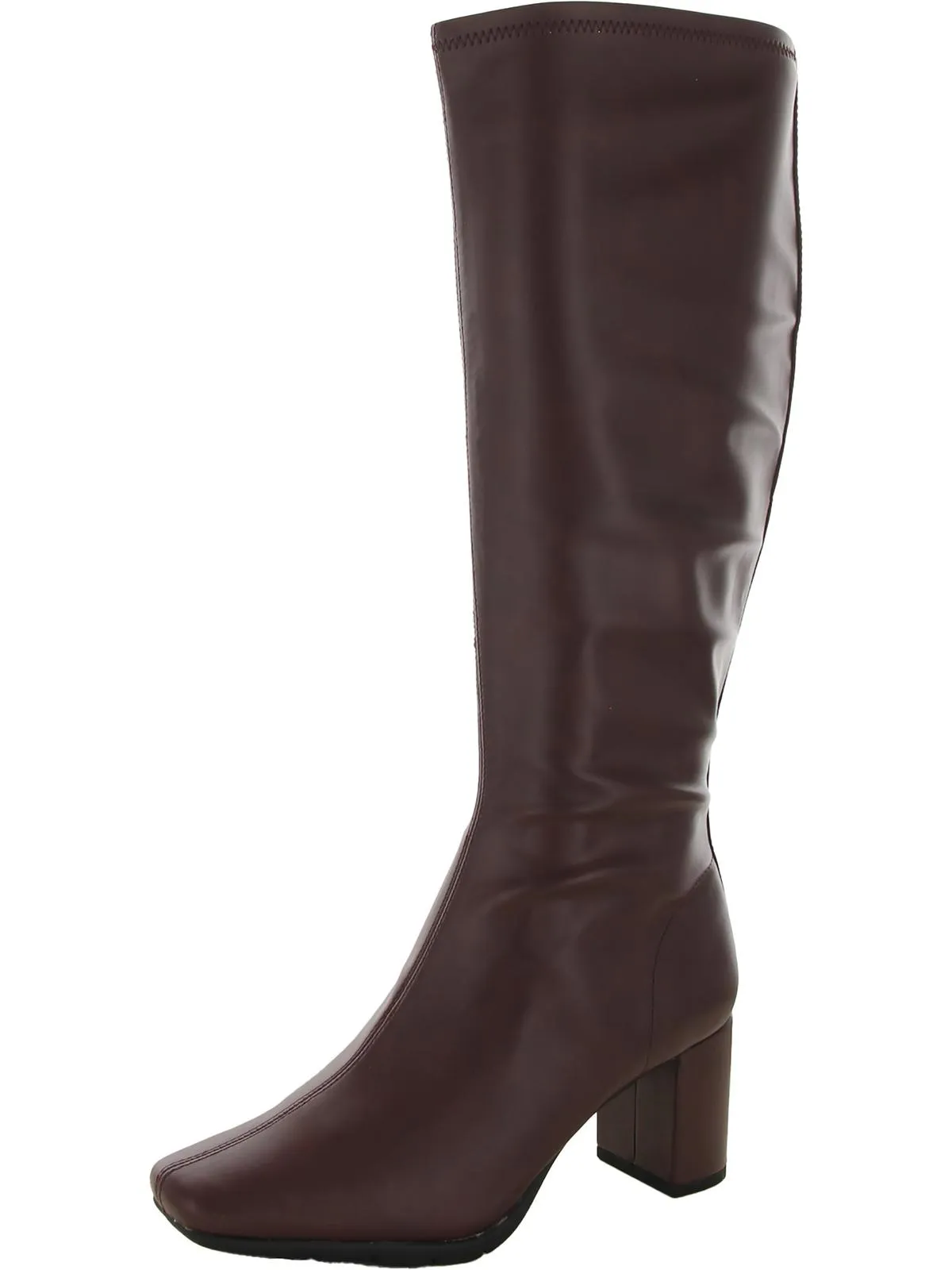 Micah Womens Stretch Block Heel Knee-High Boots
