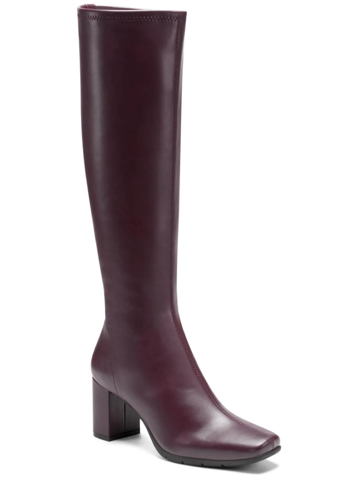 Micah Womens Stretch Block Heel Knee-High Boots