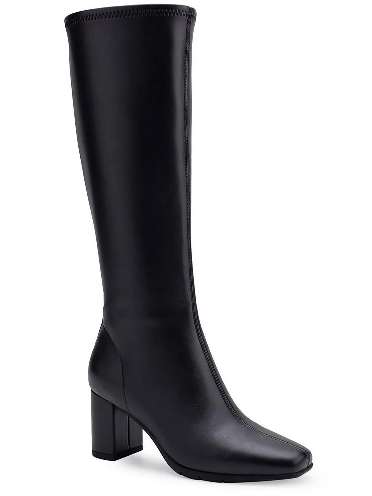 Micah Womens Stretch Block Heel Knee-High Boots