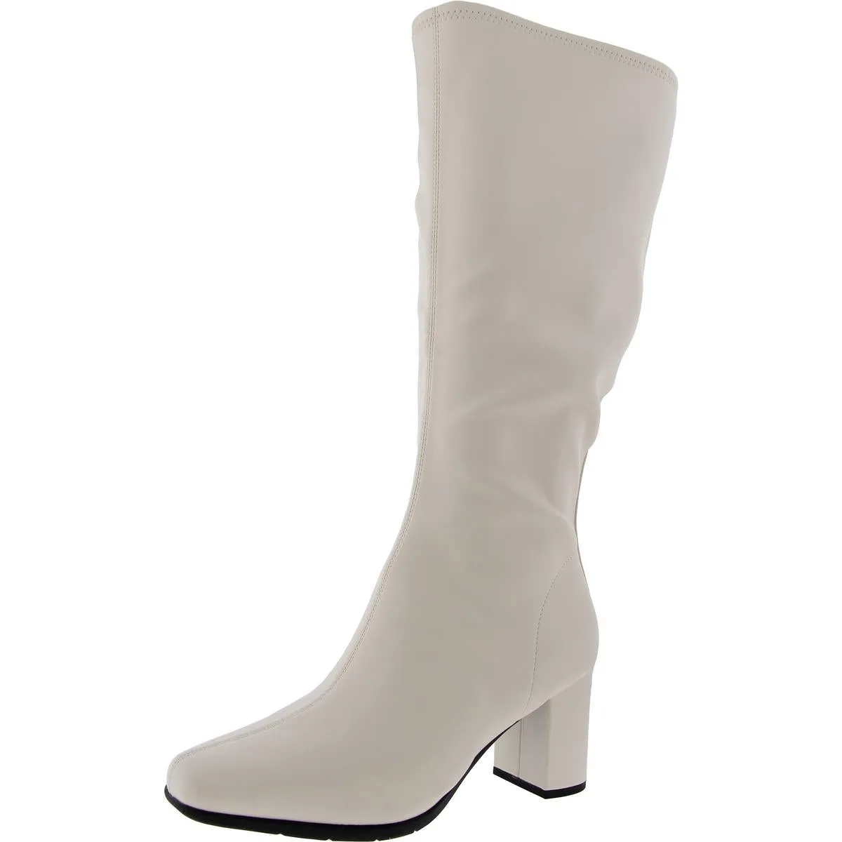 Micah Womens Stretch Block Heel Knee-High Boots