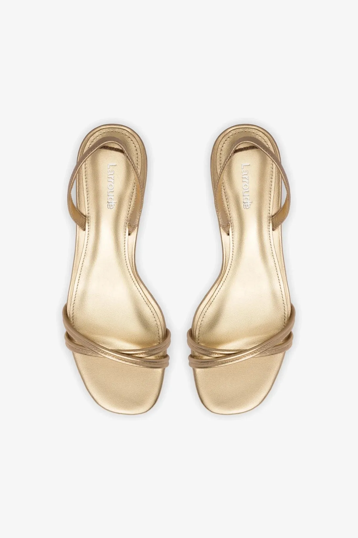 Mini Annie Sandal In Gold Metallic Leather