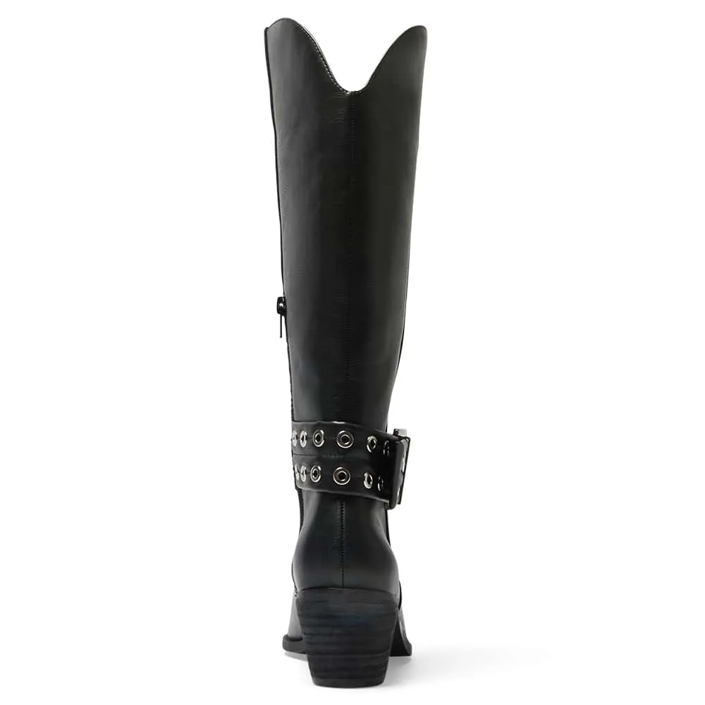Montana Boot in Black Smooth