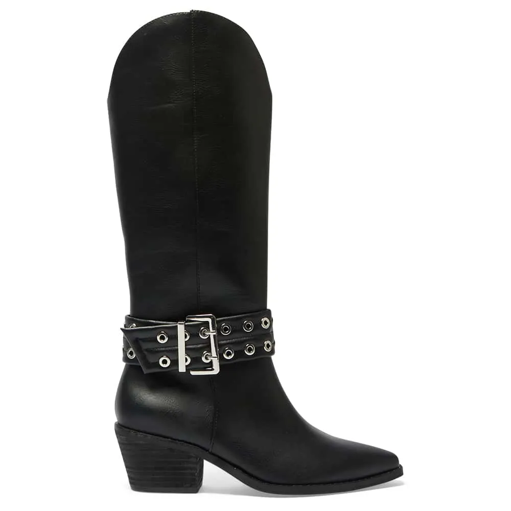 Montana Boot in Black Smooth