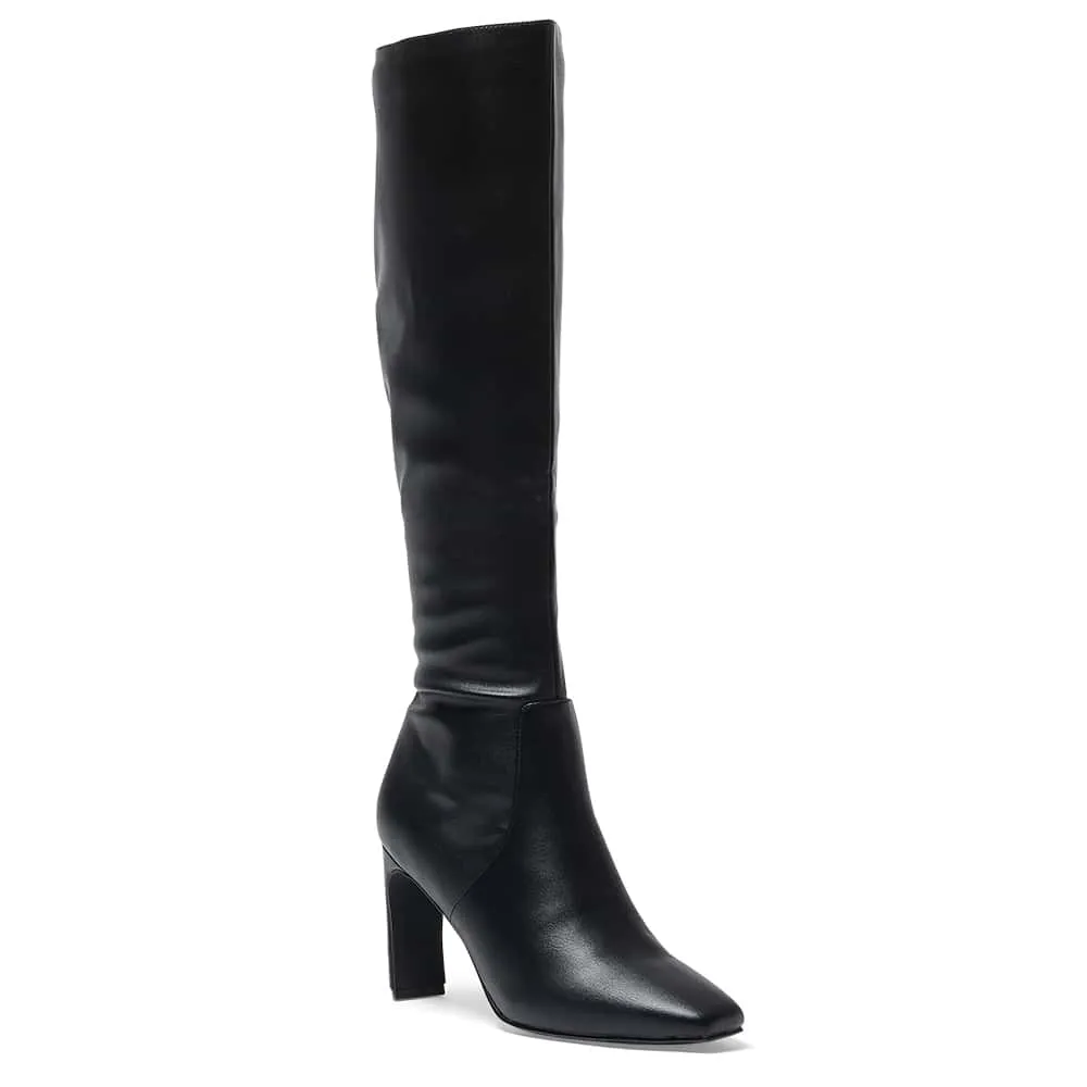 Myles Boot in Black Smooth