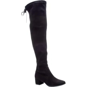 Mystical Womens Faux Suede Drawstring Hem Over-The-Knee Boots