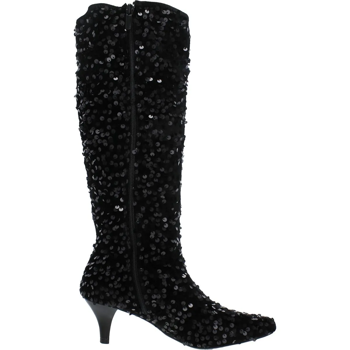 Namora Sequin Womens Square Toe Zipper Knee-High Boots