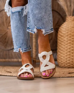 NEW! Corkys All Tangled Up Sandals - Ivory