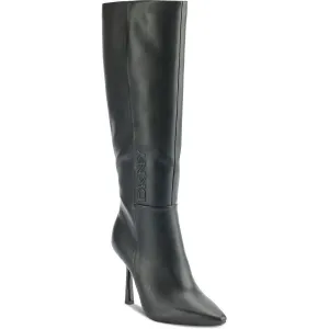 Nixie Womens Solid Faux Leather Knee-High Boots