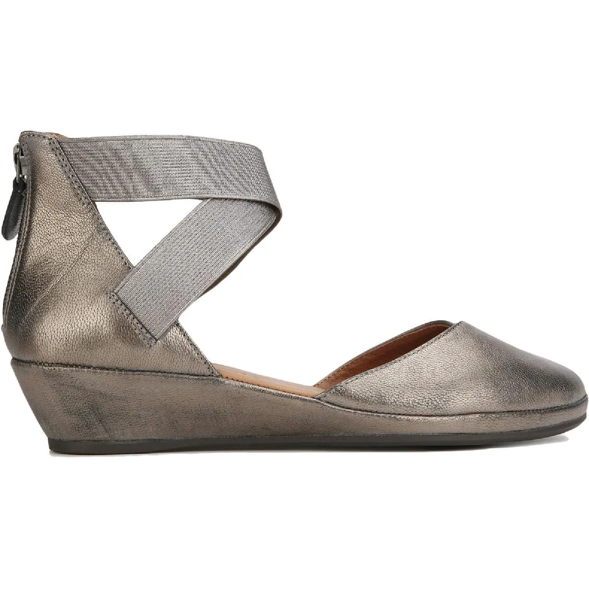Noa Womens Leather Closed Toe Wedge Sandals