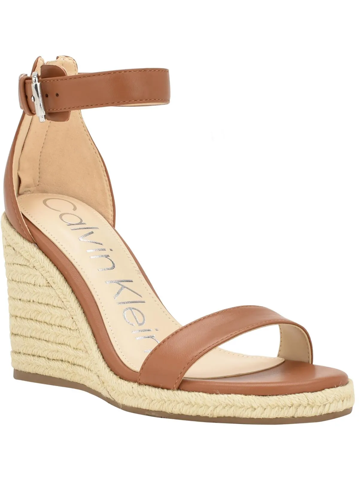 NOSHELA Womens Leather Open Toe Wedge Sandals