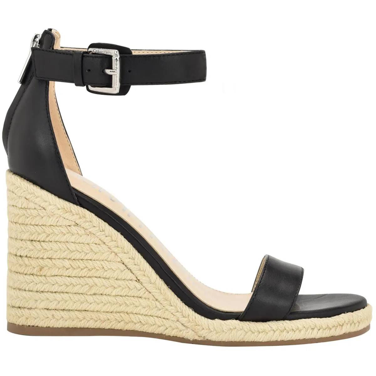 NOSHELA Womens Leather Open Toe Wedge Sandals